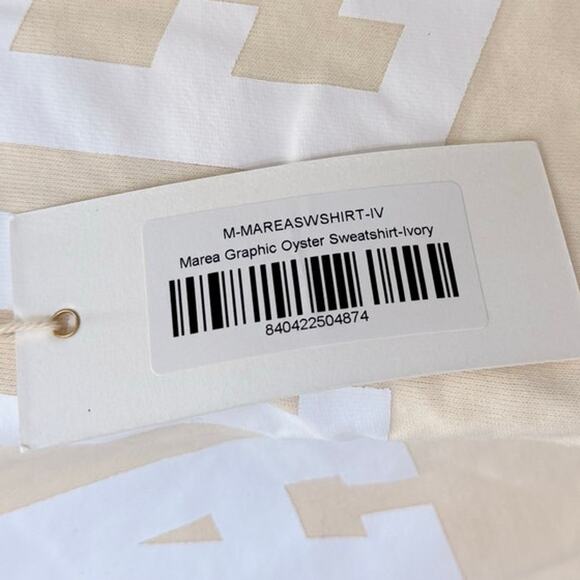 MAREA by Liz Joy NEW Oyster Cropped Pullover Sweater Medium Fisherman Summer - Picture 6 of 6